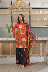 Whisper Winds By Feathers Unstitched 3 Piece Lawn Suit-KOHZEST-FT493