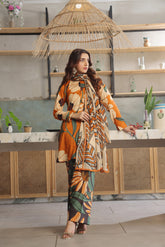 Whisper Winds By Feathers Unstitched 3 Piece Lawn Suit-TORGIN-FT495
