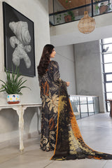 Whisper Winds By Feathers Unstitched 3 Piece Lawn Collection'2025-SABLE-FT494