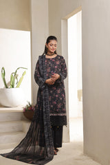 Dressline Azalea Where Tradition Meets Grace UnStitched 3 Piece Chikankari Lawn With Boring Work, Stripe Dora, Fancy Zari Lawn Dupatta & Dyed Cambric Trousers