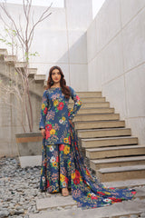 Whisper Winds By Feathers Unstitched 3 Piece Lawn Collection'2025-ZARWYN-FT487
