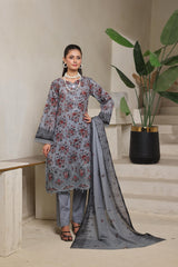 Dressline Azalea Where Tradition Meets Grace UnStitched 3 Piece Chikankari Lawn With Boring Work, Stripe Dora, Fancy Zari Lawn Dupatta & Dyed Cambric Trousers