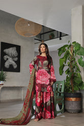 Whisper Winds By Feathers Unstitched 3 Piece Lawn Suit-GULROOH-FT490