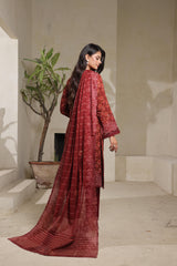 Dressline Azalea Where Tradition Meets Grace UnStitched 3 Piece Chikankari Lawn With Boring Work, Stripe Dora, Fancy Zari Lawn Dupatta & Dyed Cambric Trousers