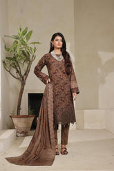 Dressline Azalea Where Tradition Meets Grace UnStitched 3 Piece Chikankari Lawn With Boring Work, Stripe Dora, Fancy Zari Lawn Dupatta & Dyed Cambric Trousers