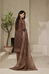 Dressline Azalea Where Tradition Meets Grace UnStitched 3 Piece Chikankari Lawn With Boring Work, Stripe Dora, Fancy Zari Lawn Dupatta & Dyed Cambric Trousers