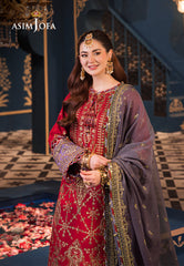 Asim Jofa Fasana-E-Ishq Eid Luxury Lawn Collection Pret Ajfip-27 Embroidered Lawn Stitched 3 Pcs