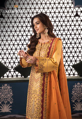 Asim Jofa Fasana-E-Ishq Eid Luxury Lawn Collection Pret Ajfip-19 Embroidered Lawn Stitched 3 Pcs