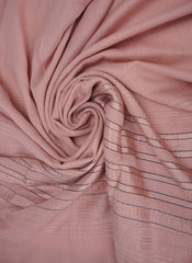 Hijab Ul Hareem Pink Striped Lawn Scarf
