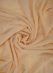 Hijab Ul Hareem Glitter Chiffon Scarf | Peach Glow