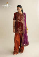 Makhmal By Asim Jofa Unstitched 3 Piece Emb Velvet Suit-AJULM-08