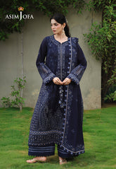 Asim Jofa Unstitched 3 Piece Formals Chikankari Suit-AJULC-07