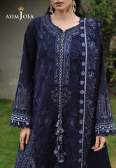Asim Jofa Unstitched 3 Piece Formals Chikankari Suit-AJULC-07