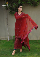 Asim Jofa Unstitched 3 Piece Formals Chikankari Suit-AJULC-05