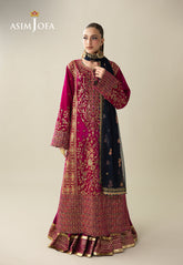 Makhmal By Asim Jofa Unstitched 3 Piece Emb Velvet Suit-AJULM-03