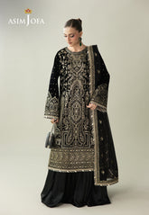 Makhmal By Asim Jofa Unstitched 3 Piece Emb Velvet Suit-AJULM-01