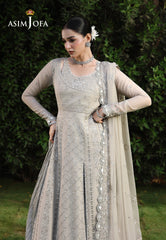 Asim Jofa Unstitched 3 Piece Formals Chikankari Suit-AJULC-08