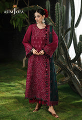 Asim Jofa Unstitched 3 Piece Formals Chikankari Suit-AJULC-04