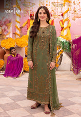 Asim Jofa Dastaan Ajda-09 Embroidered Lawn Silk 3 Pcs