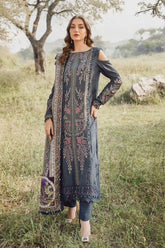 M Prints By Maria B Unstitched 3 Piece Winter Edition Suit-06-A