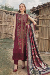 M Prints By Maria B Unstitched 3 Piece Winter Edition Suit-06-B
