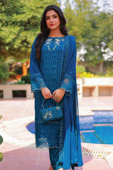 Aks By Guzel Stitched 3 Piece Festive Formals Chiffon Suit-06-Shaam