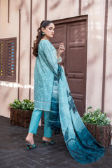 Dressline L Umer Textile New Stitched Fancy Emb Chikankari Lawn Fancy Printed Dupatta Collection