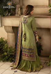Asim Jofa Khwab-e-Naubahar Ajnb-12 Embroidered Viscose Raw Silk 3 Pcs