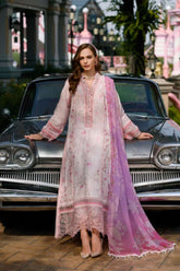 Noor by Saadia Asad Unstitched 3 Piece Eid Handwork Schiffli Laserkari Collection'2023-D-07