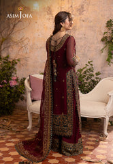 Asim Jofa Khwab-e-Naubahar Ajnb-09 Embroidered Chiffon 3 Pcs