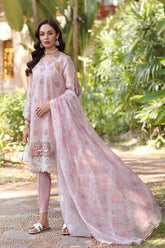 Noor By Saadia Asad Unstitched 3 Piece Eid Luxury Laserkari Suit-08-A