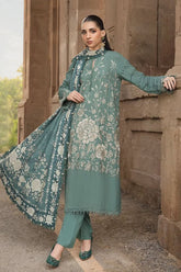 M Prints By Maria B Unstitched 3 Piece Winter Edition Suit-08-A