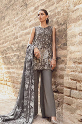 M Prints By Maria B Unstitched 3 Piece Winter Edition Suit-08-B
