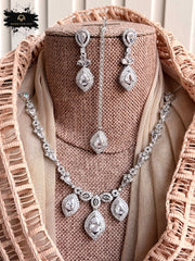Made For Her-Rosévia Zircon Necklace Set - KFS1054