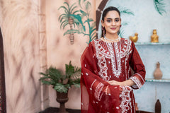 Dressline Al Umer Textile New Stitched Fancy Emb Chikankari Lawn Fancy Emb Organza Dupatta Collection