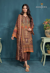 Asim Jofa Gul Rung Pret Collection Ajgr-18 Printed Swiss Lawn 3 Pcs