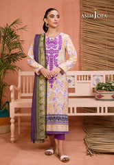 Asim Jofa Gul Rung Pret Collection Ajgr-09 Embroidered Cotton Silk 2 Pcs