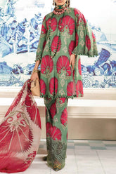 M Prints By Maria B Unstitched 3 Piece Luxury Emb Lawn Eid 2 Edit Suit-MPT-2209-A