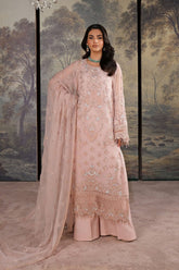 Lamisah Zebaish by Lavish Unstitched 3 Piece Luxury Chiffon Suit-09-Linen