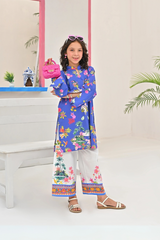 Dhaga Stitched 2 Piece Premium Cotton Lawn Kids Suit-Pixie