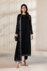 Bayaan By Zarif Unstitched 3 Piece Luxury Chiffon Edit Suit-07-Siyara