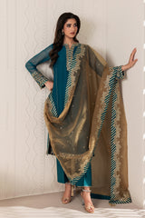 Bayaan By Zarif Unstitched 3 Piece Luxury Chiffon Edit Suit-06-Jheel