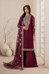 Bayaan By Zarif Unstitched 3 Piece Luxury Chiffon Edit Suit-04-Nidah