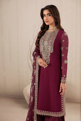 Bayaan By Zarif Unstitched 3 Piece Luxury Chiffon Edit Suit-04-Nidah