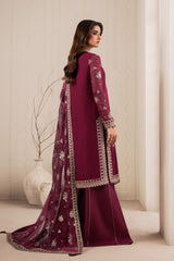 Bayaan By Zarif Unstitched 3 Piece Luxury Chiffon Edit Suit-04-Nidah