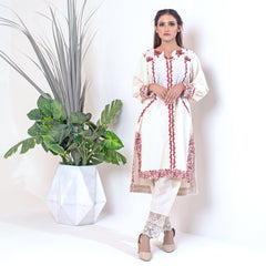 Urban Cut 1 Piece Cotton Embroidered Co- Ord Set