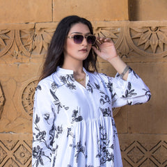 Urban Cut 1 Piece Printed Cotton Long Dress