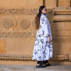 Urban Cut 1 Piece Printed Cotton Long Dress