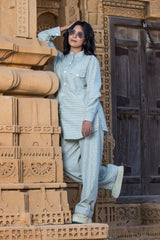 Urban Cut Co-Ord Set ( Two Piece)- COTTON