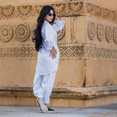Urban Cut Co-Ord Set ( Two Piece)- COTTON